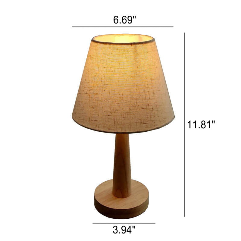 ArborLite | Nordische Leuchte aus Holz mit Stoffschirm