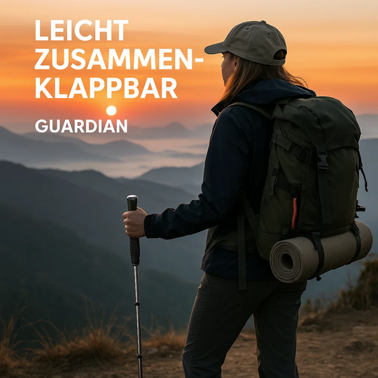Guardian | Faltbarer Wanderstock mit Selbstverteidigung & rutschfestem Griff