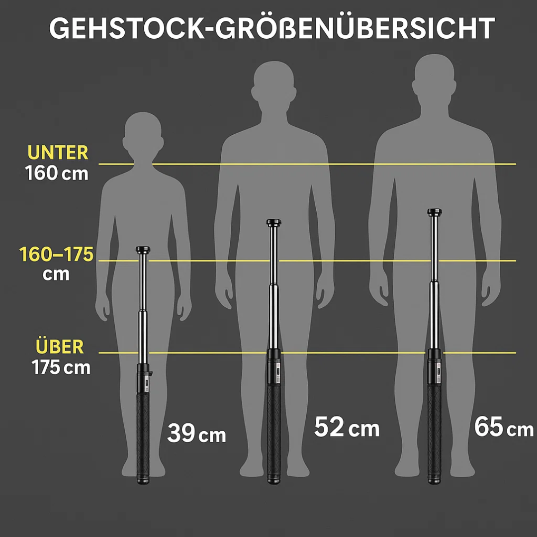 Guardian | Faltbarer Wanderstock mit Selbstverteidigung & rutschfestem Griff