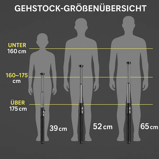 Guardian | Faltbarer Wanderstock mit Selbstverteidigung & rutschfestem Griff