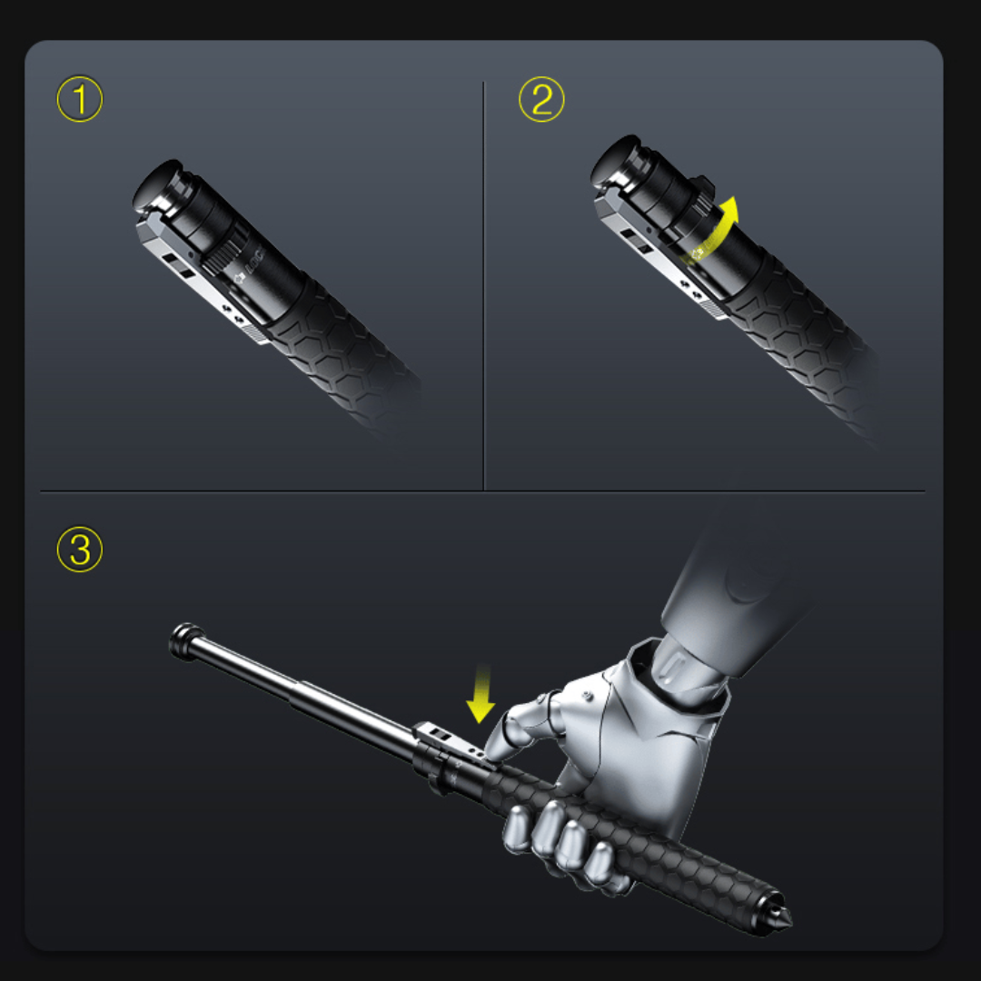 Guardian | Faltbarer Wanderstock mit Selbstverteidigung & rutschfestem Griff