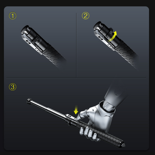 Guardian | Faltbarer Wanderstock mit Selbstverteidigung & rutschfestem Griff