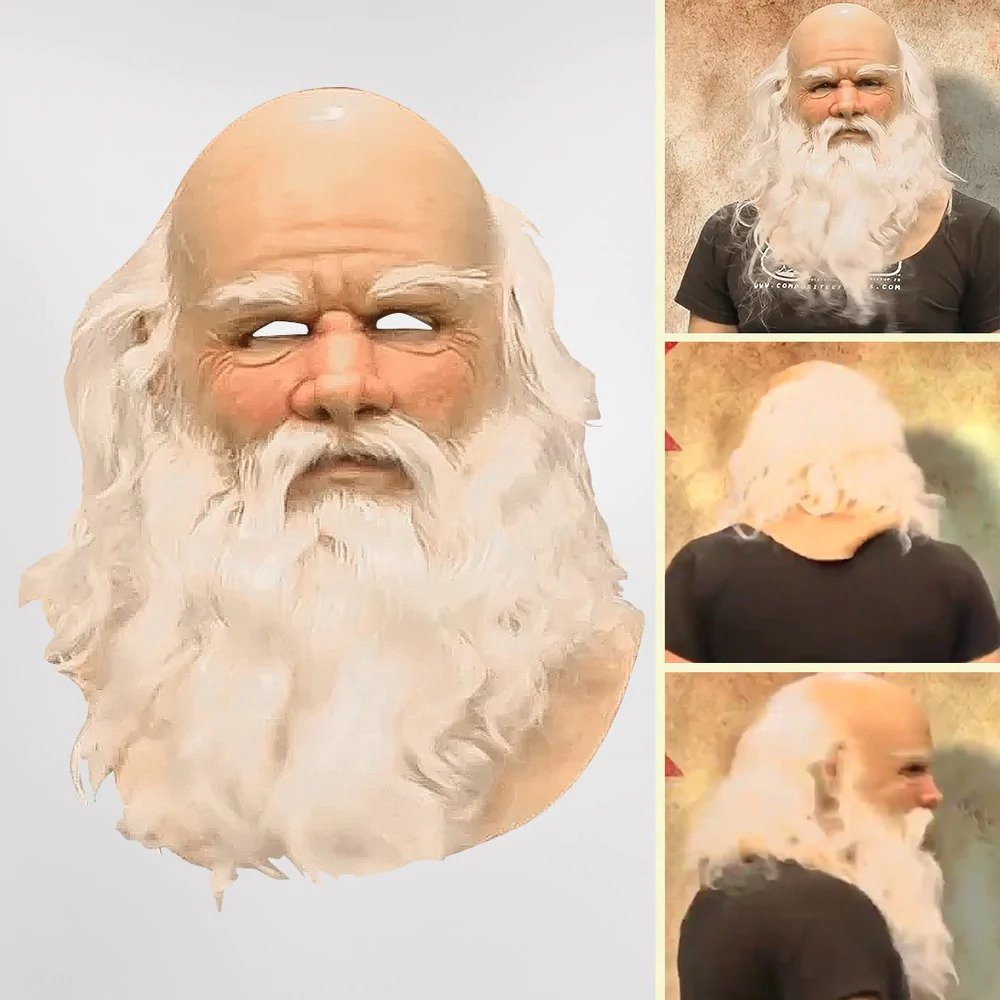 SantaReal | Santa Latexmaske – Vollständige Hals- & Brustabdeckung