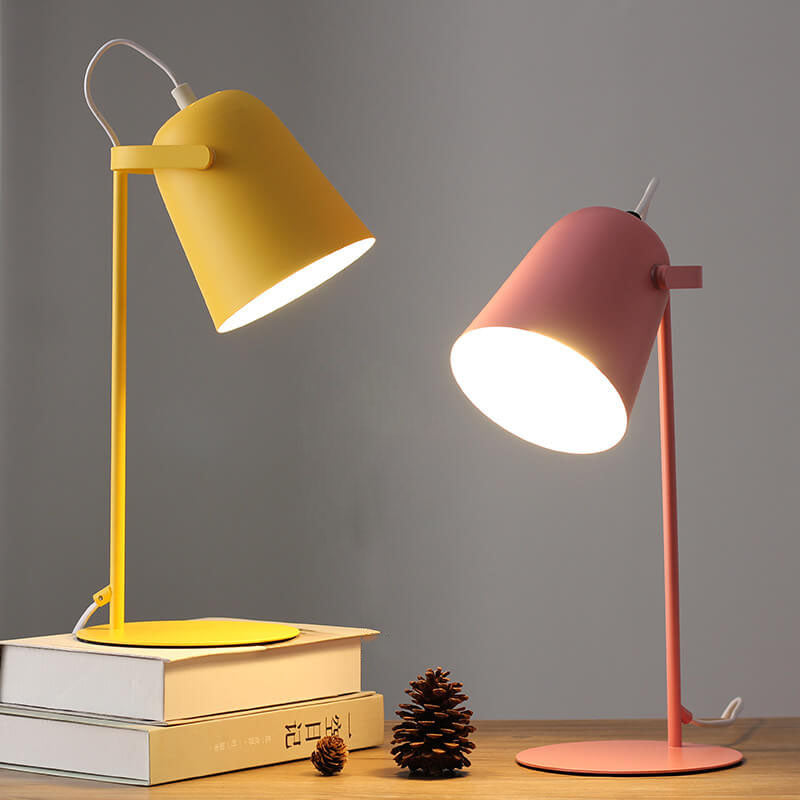 ColorBeam | Nordische Macaron-Farbe, kreatives Eisen-Eimer-Design, 1-flammige Tischlampe