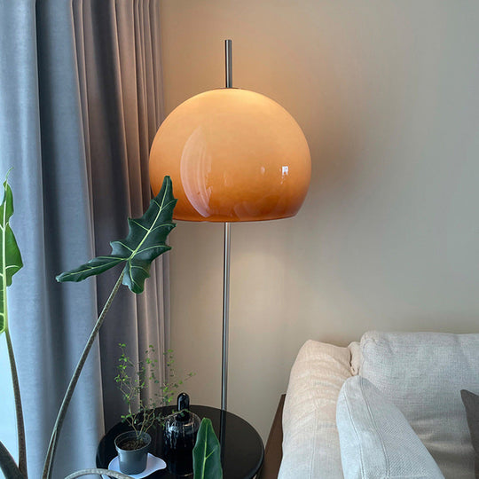 NostalgiaGlow | Zeitgenössische Retro-Pilz-Hardware-Glas 2-Licht Stehlampe für das Wohnzimmer