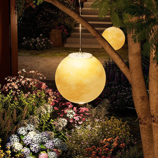 HelioMoon | Runde nordische Lampe mit Solarbetrieb