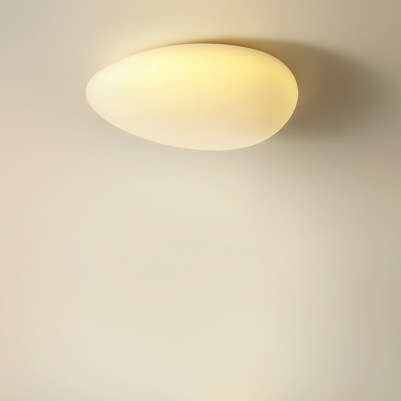 CalmaStone | Runde LED-Deckenleuchte in Kieseloptik