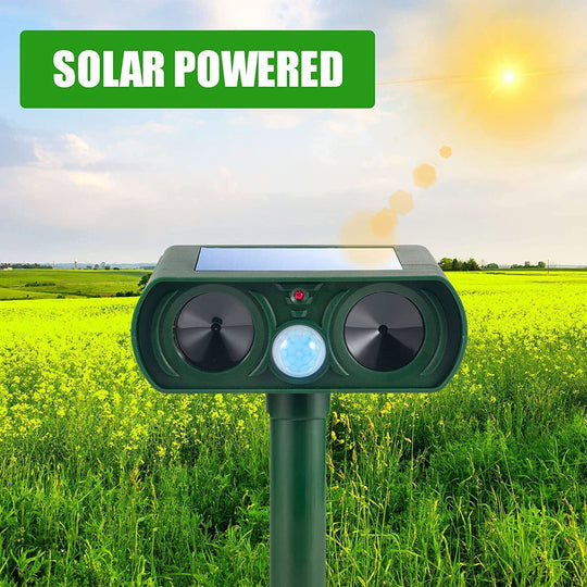 WildGuard | Solarbetriebener und Ultraschall-Tiervertreiber