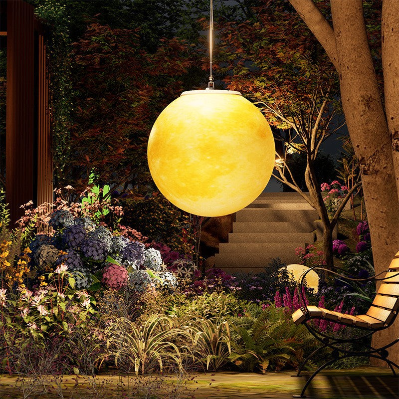 HelioMoon | Runde nordische Lampe mit Solarbetrieb