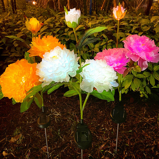 PeonyGlow | Kreative LED-Sonnenblumenleuchte für Garten & Landschaft