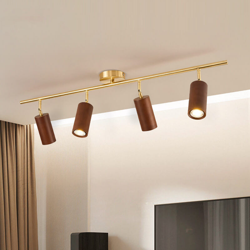 SpotLuxe | Elegante LED-Spots auf Walnussschiene