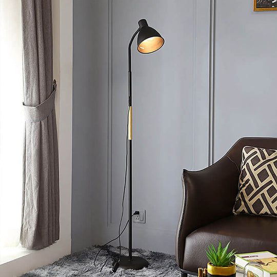 SlimCone | Nordic Minimalistischer Eisenkegel Stehlampe mit langem Stab und 1 Licht