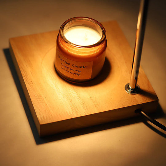 MeltSphere | Runde Tischlampe aus Holz & Glas
