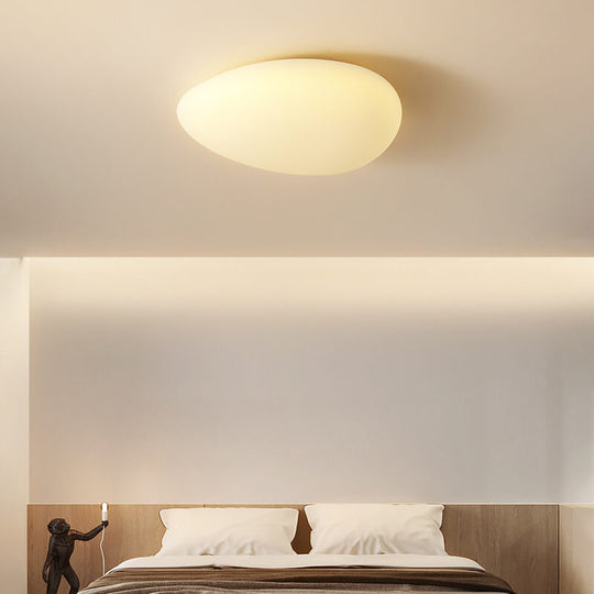 CalmaStone | Runde LED-Deckenleuchte in Kieseloptik