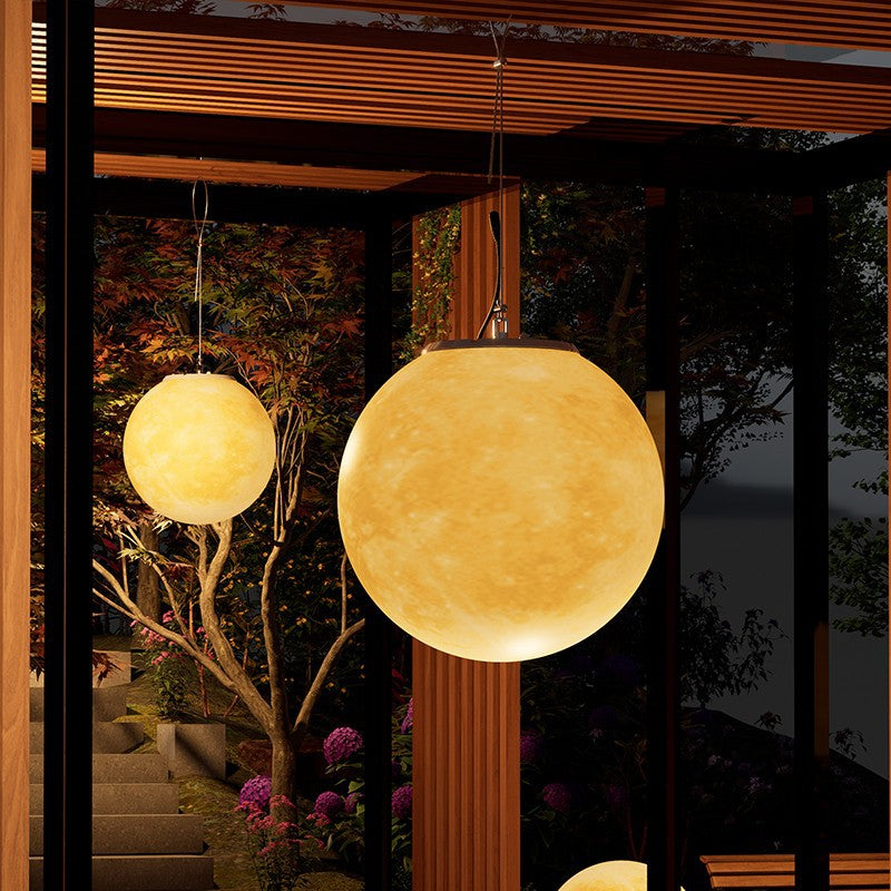 HelioMoon | Runde nordische Lampe mit Solarbetrieb