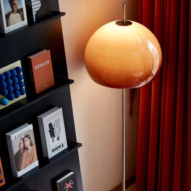 NostalgiaGlow | Zeitgenössische Retro-Pilz-Hardware-Glas 2-Licht Stehlampe für das Wohnzimmer
