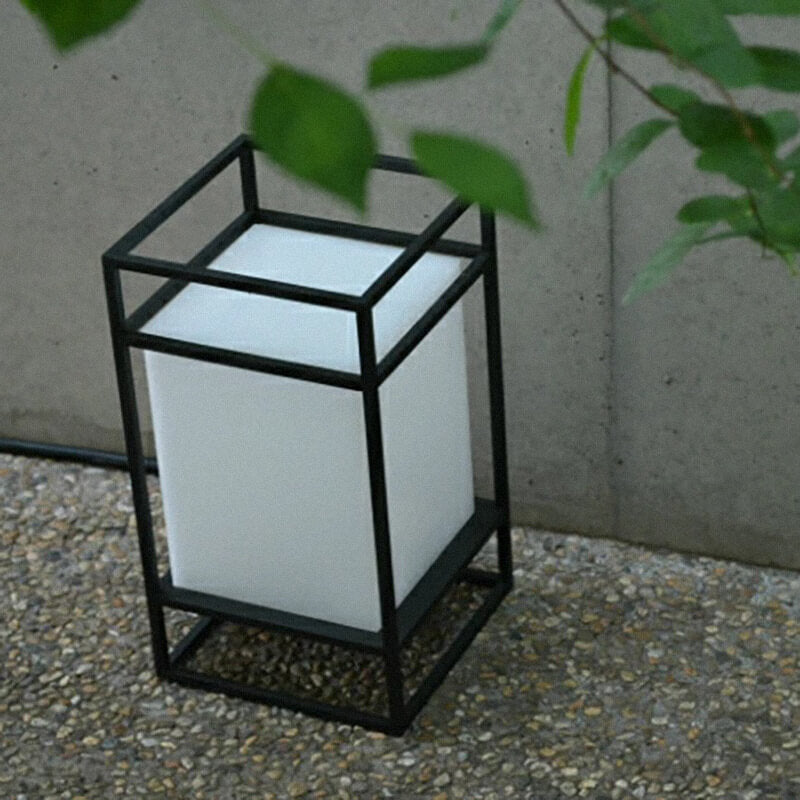 YumiGlow | Japanische Tatami Rechteckige Eisen Stoff 1-Licht Stehlampe