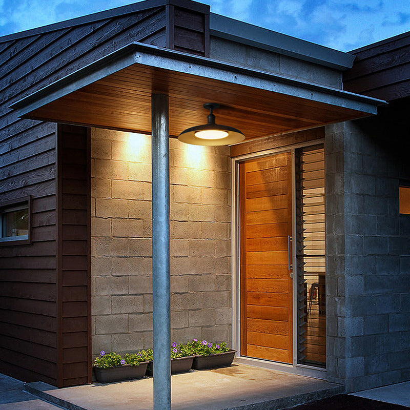 SteelGlow | Outdoor-Deckenleuchte aus karbonisiertem Stahl