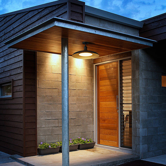 SteelGlow | Outdoor-Deckenleuchte aus karbonisiertem Stahl
