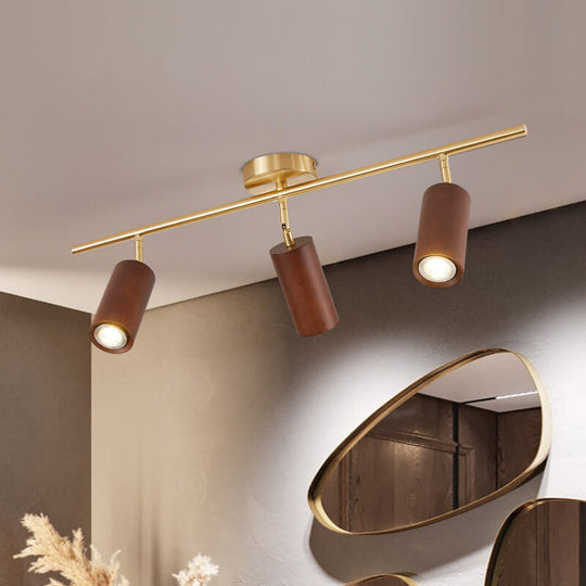 SpotLuxe | Elegante LED-Spots auf Walnussschiene