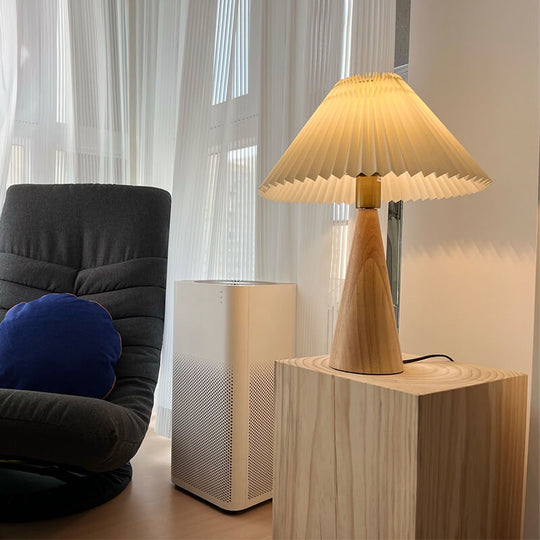 HikariGlow | Vintage Stofflampe im Zen-Stil