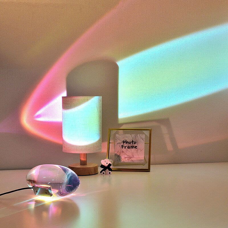 HaloCryst | Kreative Kristallprojektions-Engel-Augen-LED-Tischlampe