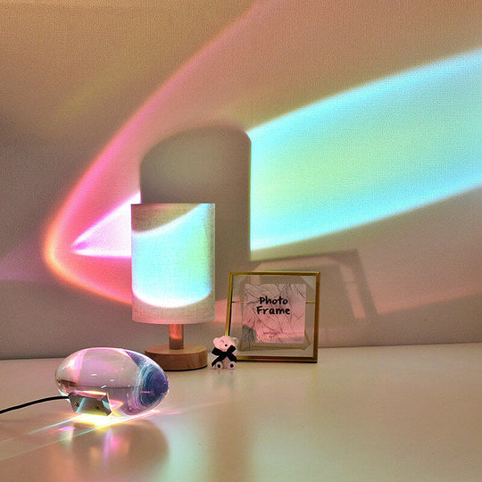 HaloCryst | Kreative Kristallprojektions-Engel-Augen-LED-Tischlampe