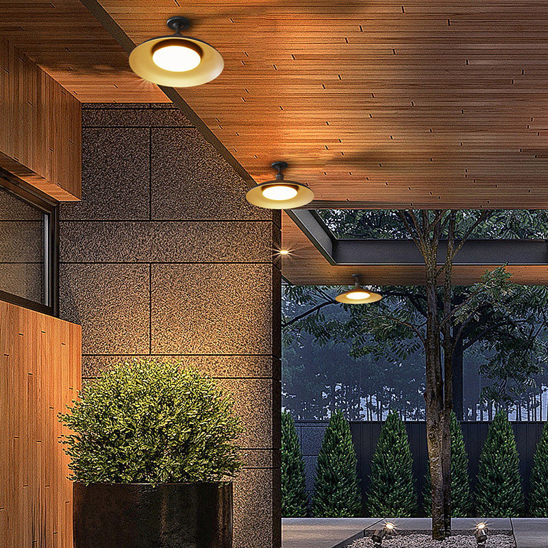 SteelGlow | Outdoor-Deckenleuchte aus karbonisiertem Stahl