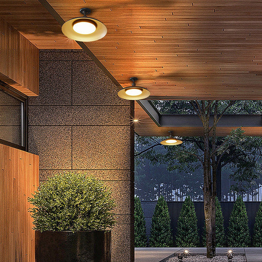 SteelGlow | Outdoor-Deckenleuchte aus karbonisiertem Stahl