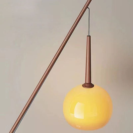 RusticaGlow | Traditionelle Vintage Orb Eisen Glas 1-Licht Stehlampe für das Schlafzimmer