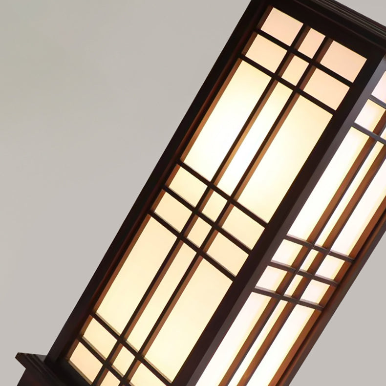 HanLume | Holz-Stehlampe mit klassischem Pergamentschirm