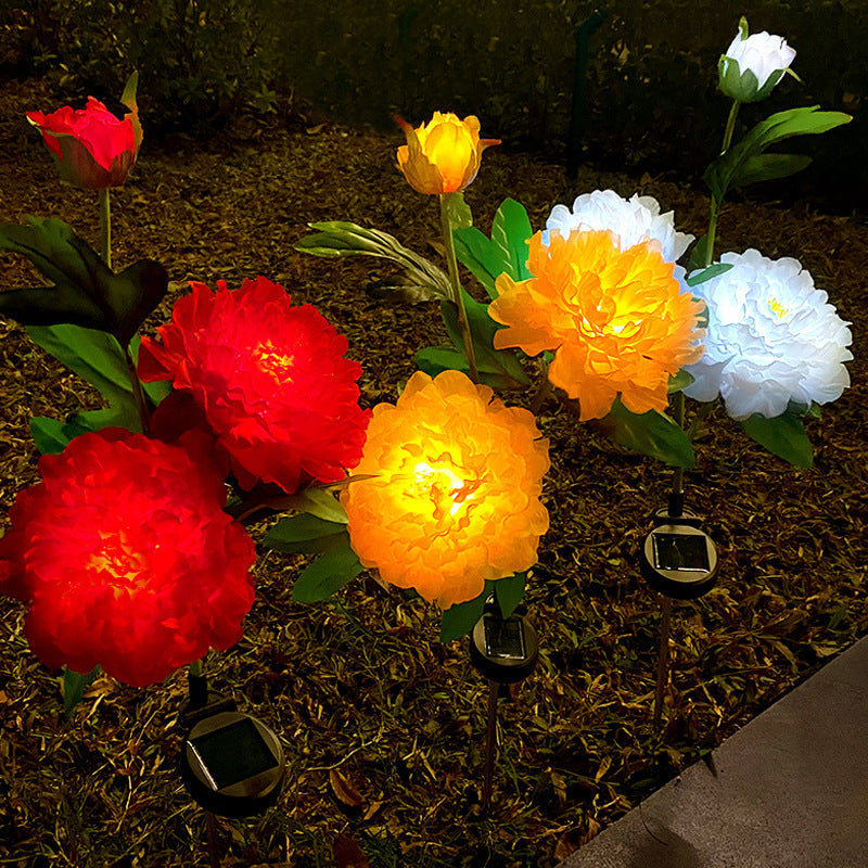 PeonyGlow | Kreative LED-Sonnenblumenleuchte für Garten & Landschaft