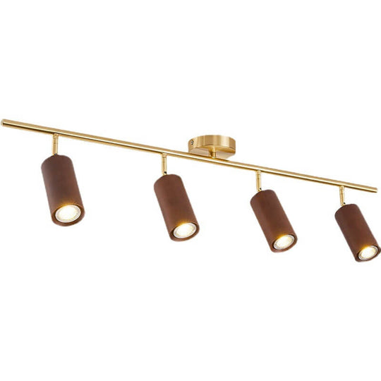 SpotLuxe | Elegante LED-Spots auf Walnussschiene