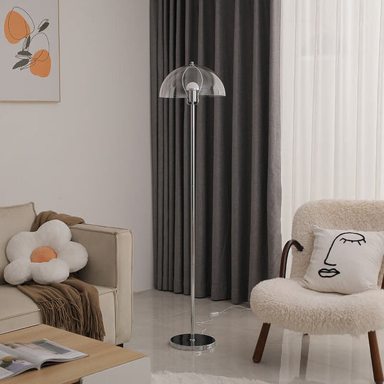 LightBloom | Nordic Vintage Acryl Klar Dom 1-Licht Stehlampe