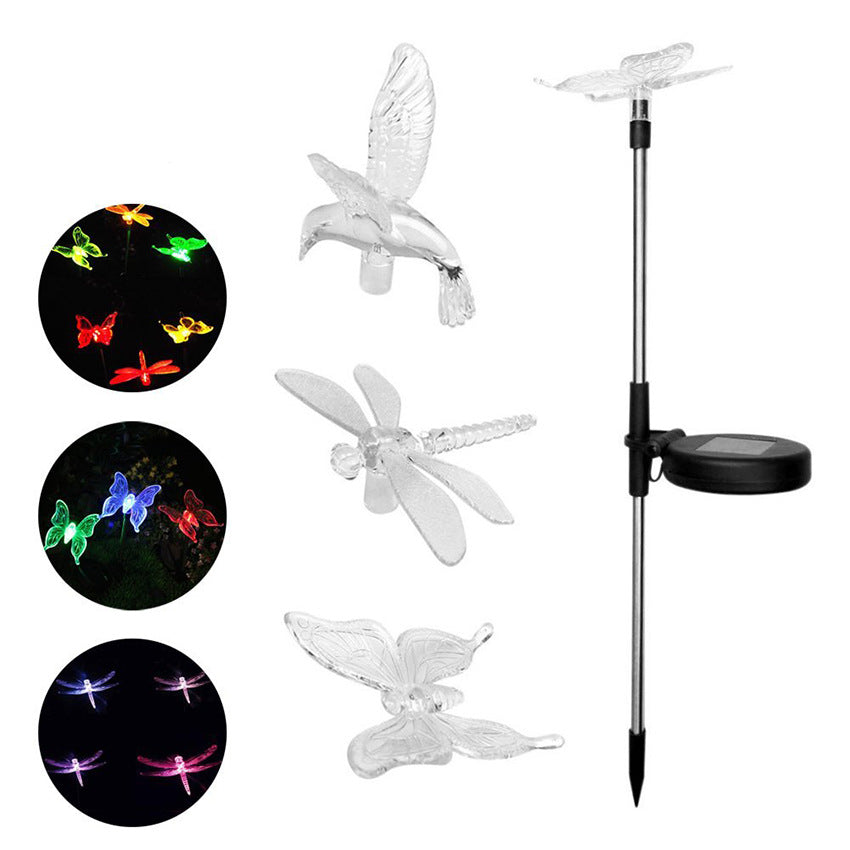 PathWings | Solar Kolibri Schmetterling Libelle Außenhof LED Boden Einbau Weg Licht