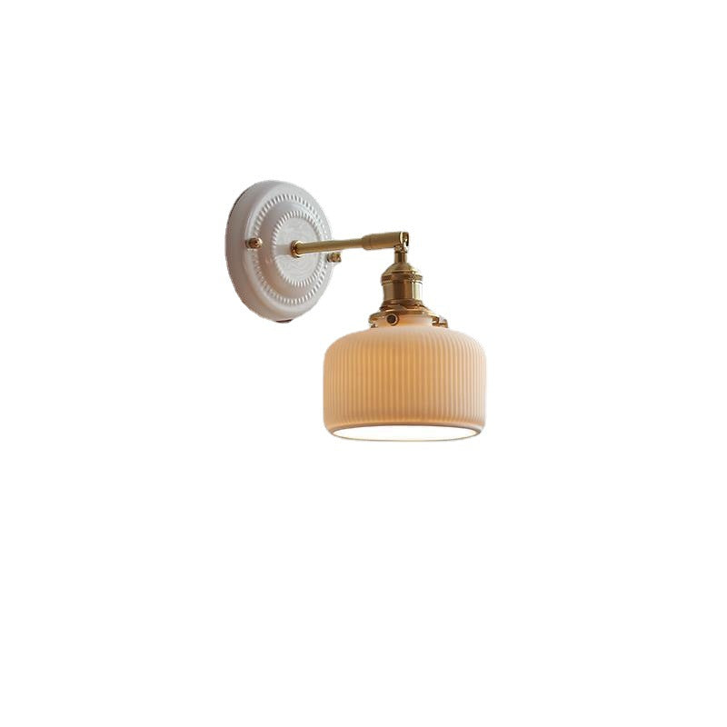 HikariBrass | Vintage Wandleuchte aus Keramik & Kupfer