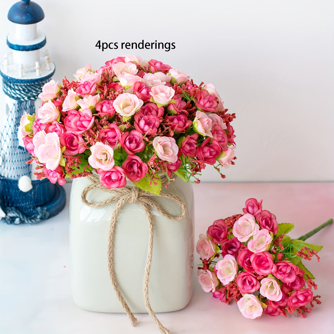 BloomArt | Kunstrosen-Bündel 21 Köpfe – Für Vase, Kranz & DIY
