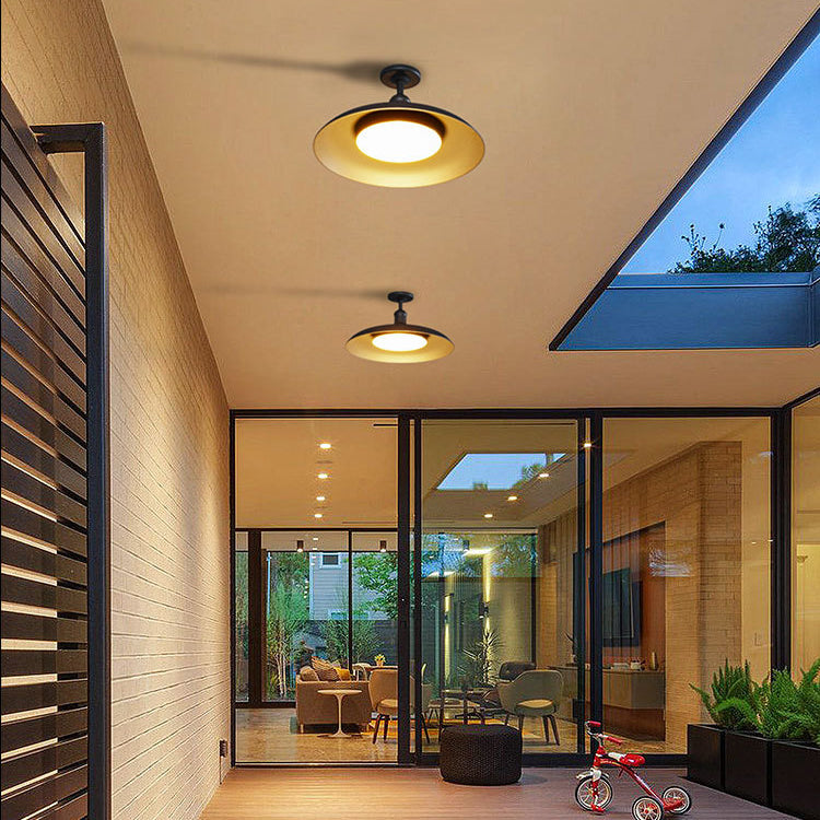 SteelGlow | Outdoor-Deckenleuchte aus karbonisiertem Stahl