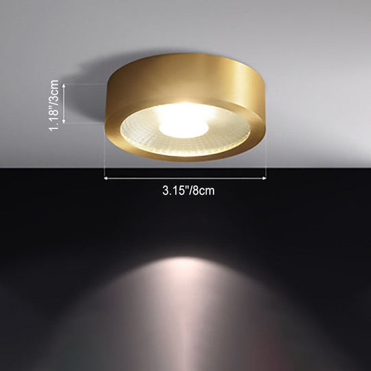 BrassCore | Zylindrische LED-Einbauleuchte aus Messing