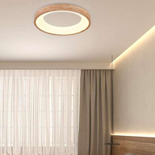 LogaLuce | Runde LED-Deckenlampe aus Holz