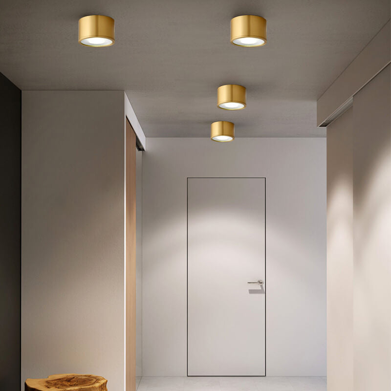 BrassCore | Zylindrische LED-Einbauleuchte aus Messing