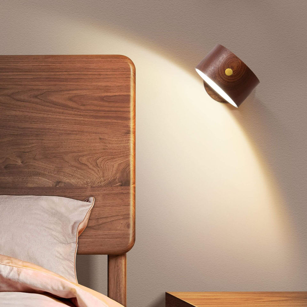 LiteNest | Holzoptik-Lampe mit USB & Magnetfunktion