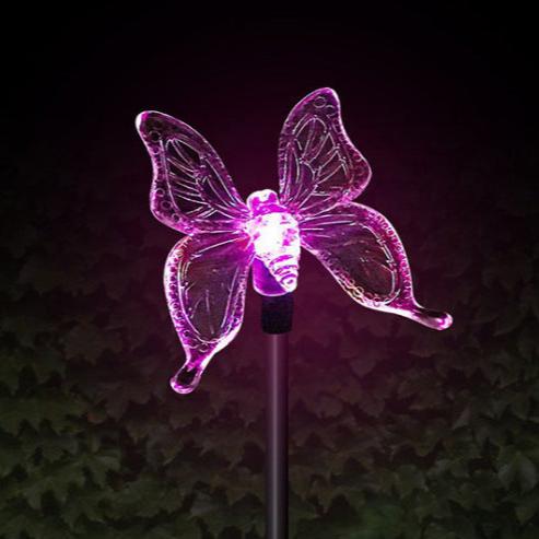 PathWings | Solar Kolibri Schmetterling Libelle Außenhof LED Boden Einbau Weg Licht