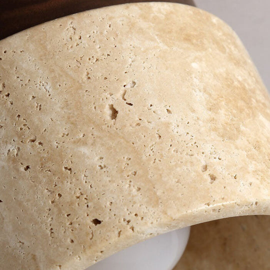 LumeTuff | Kompakte Deckenlampe mit Travertinstruktur