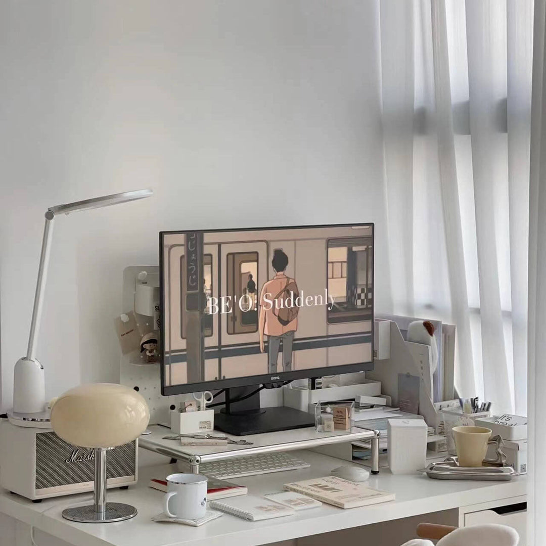 SoftOrbis | Nordic Vintage Creme Runde Glas 1-Licht Tischlampe