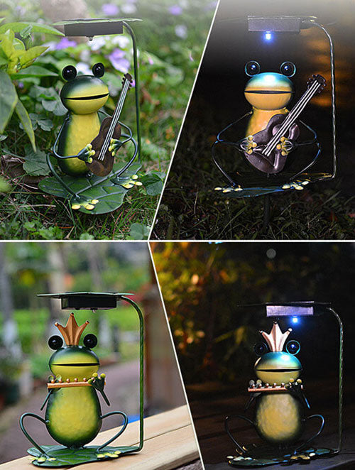 FrogGlow | Solar Gartenlicht im Froschdesign aus Eisen