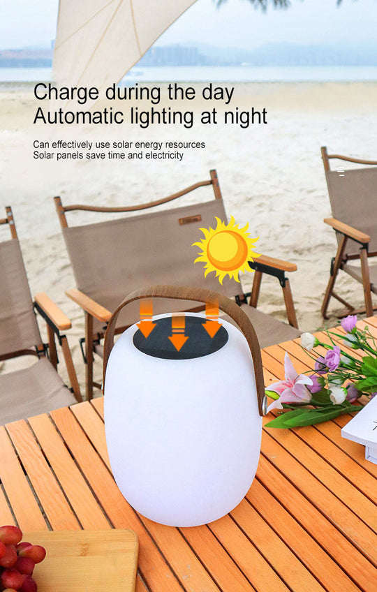 AuraBox | Tragbarer Solar-PE-Korb, LED-Außenleuchte, wasserdicht, dekorativ