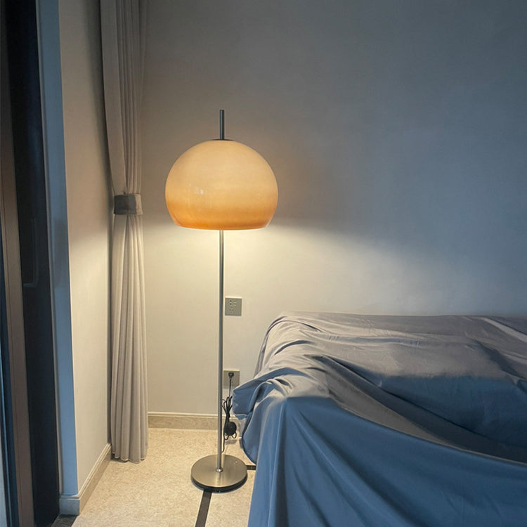 NostalgiaGlow | Zeitgenössische Retro-Pilz-Hardware-Glas 2-Licht Stehlampe für das Wohnzimmer