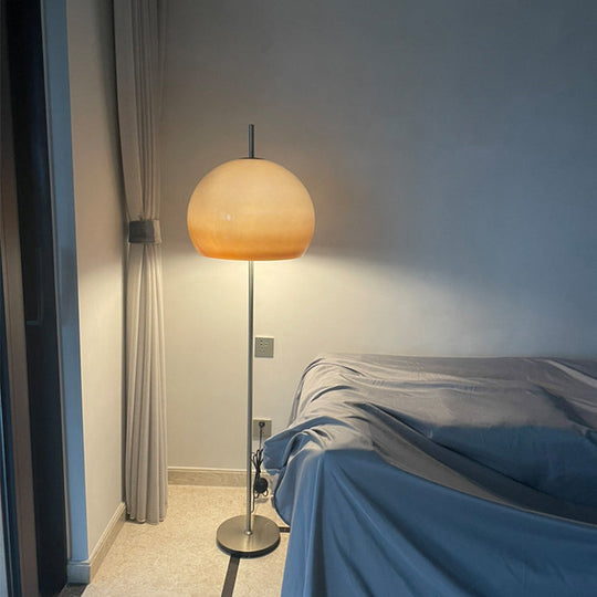 NostalgiaGlow | Zeitgenössische Retro-Pilz-Hardware-Glas 2-Licht Stehlampe für das Wohnzimmer