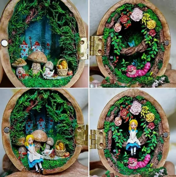 NutCottage | Handgemachtes Minihaus aus Walnussschale – Natürlich & Charmant